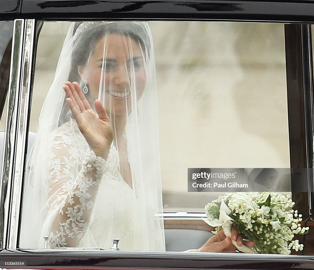 Royal Wedding - Wedding Guests And Party Make Their Way To Westminster Abbey