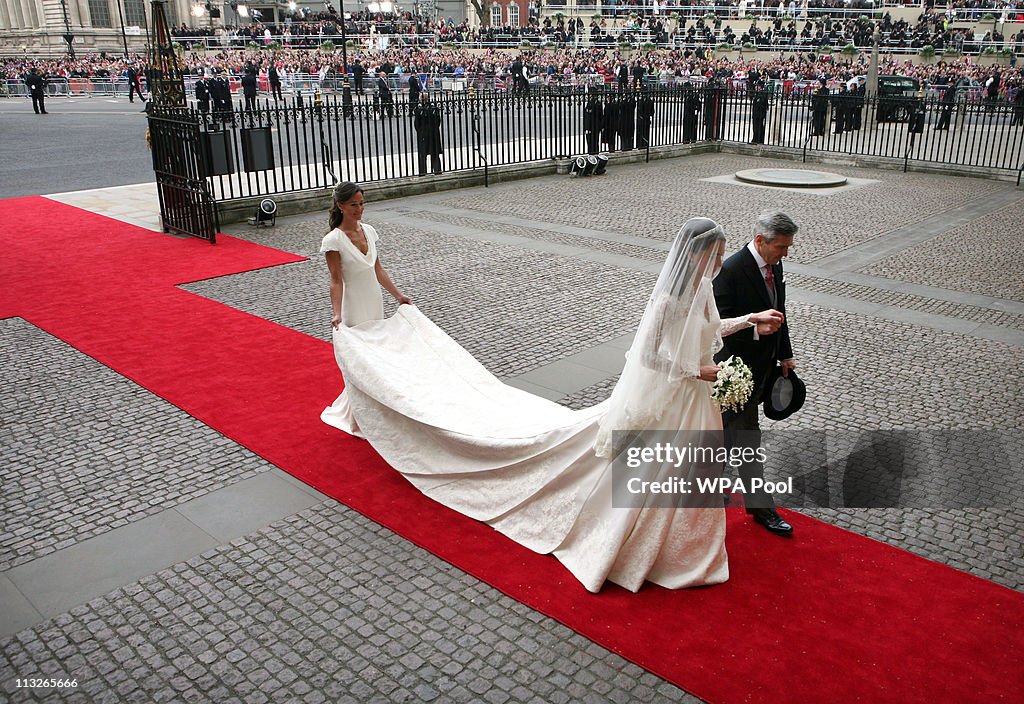 Royal Wedding - Wedding Guests And Party Make Their Way To Westminster Abbey