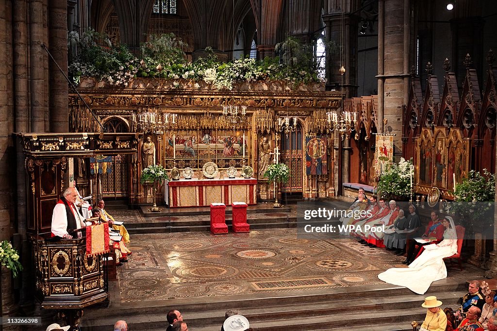 Royal Wedding - The Wedding Ceremony Takes Place Inside Westminster Abbey