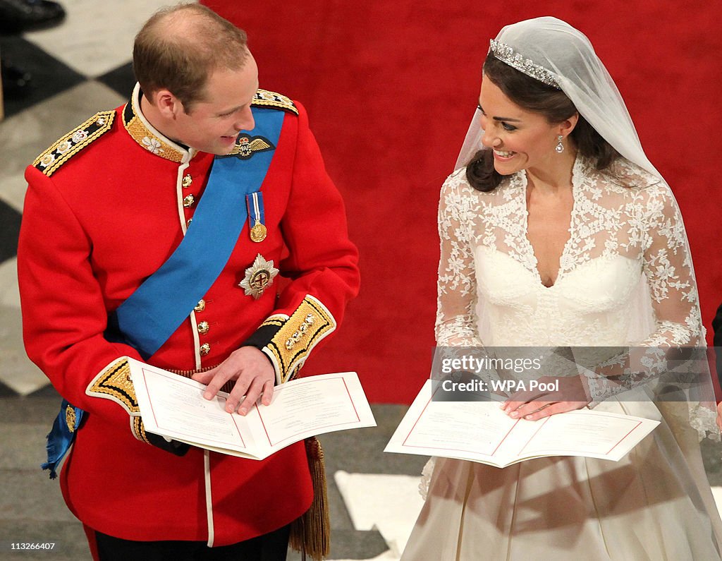 Royal Wedding - The Wedding Ceremony Takes Place Inside Westminster Abbey
