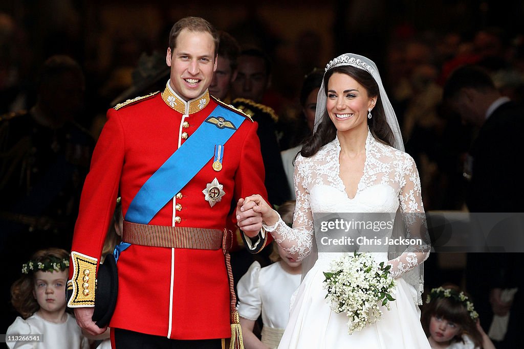 Royal Wedding - Carriage Procession To Buckingham Palace And Departures