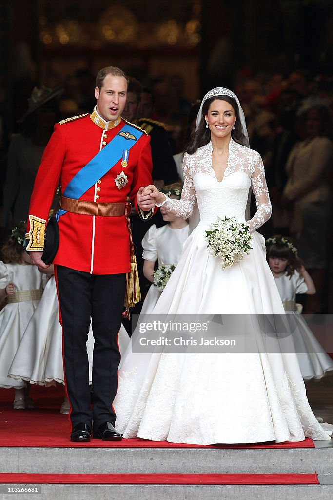 Royal Wedding - Carriage Procession To Buckingham Palace And Departures