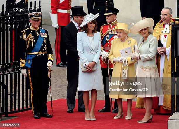 Prince Charles, Prince of Wales, Michael Middleton, Carole Middleton Prince Philip, Duke of Edinburgh, Queen Elizabeth II, Camilla, Duchess of...