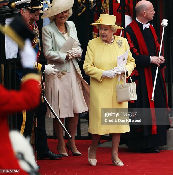 Camilla, Duchess of Cornwall and HRH Prince Charles, Prince of Wales , Prince Philip, Duke of Edinburgh and Queen Elizabeth II depart for a...