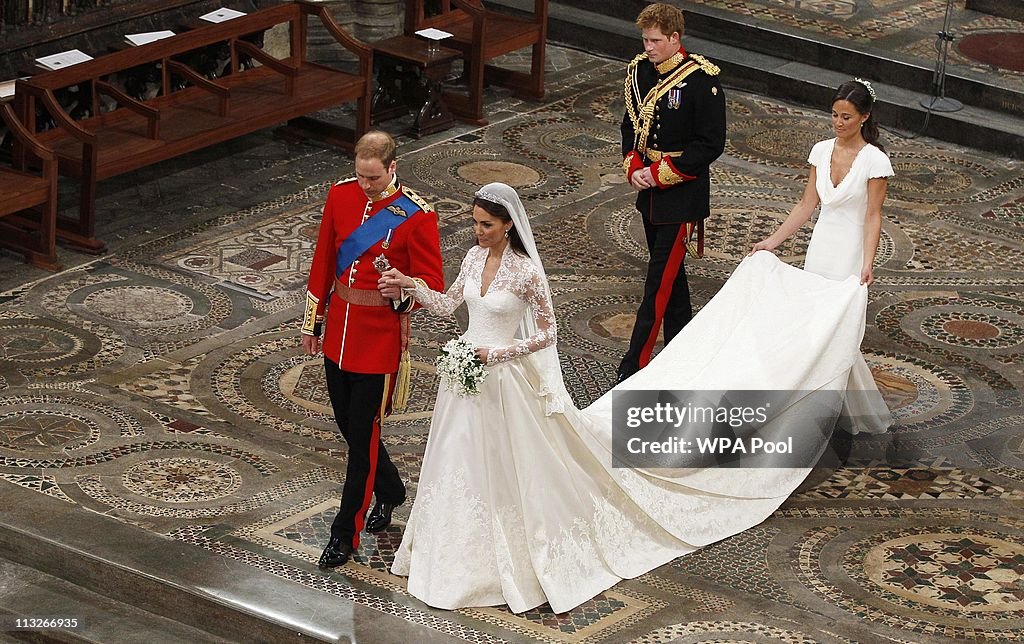 Royal Wedding - The Wedding Ceremony Takes Place Inside Westminster Abbey