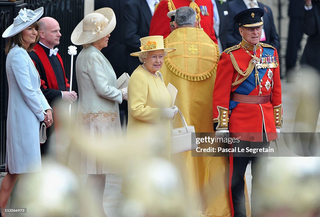 Royal Wedding - Carriage Procession To Buckingham Palace And Departures