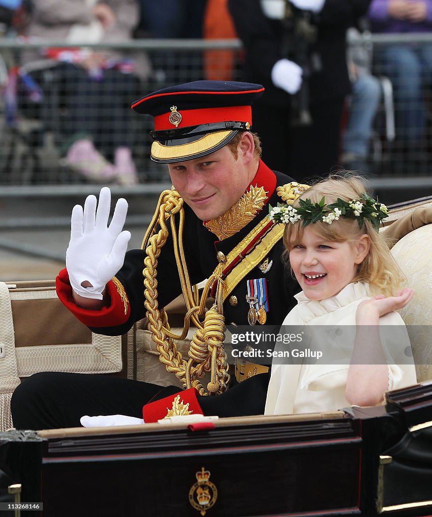 Royal Wedding - Carriage Procession To Buckingham Palace And Departures