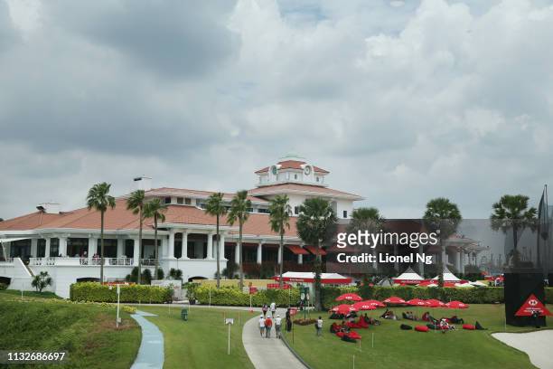 General view of the clubhouse during the first round of the HSBC Women's World Championship at Sentosa Golf Club on February 28, 2019 in Singapore.
