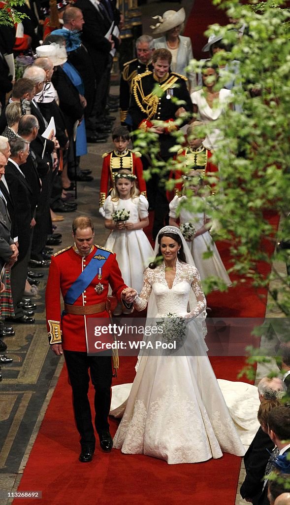 Royal Wedding - Carriage Procession To Buckingham Palace And Departures
