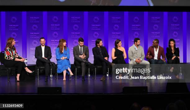 Kristin Dos Santos, Dan Fogelman, Elizabeth Berger, Isaac Aptaker, Milo Ventimiglia, Mandy Moore, Jon Huertas, Sterling K. Brown and Susan Kelechi...