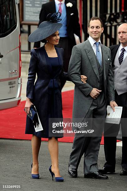 Sophie Winkleman, Lady Frederick Windsor and Lord Frederick Windsor exit Westminster Abbey after the Royal Wedding of Prince William to Catherine...