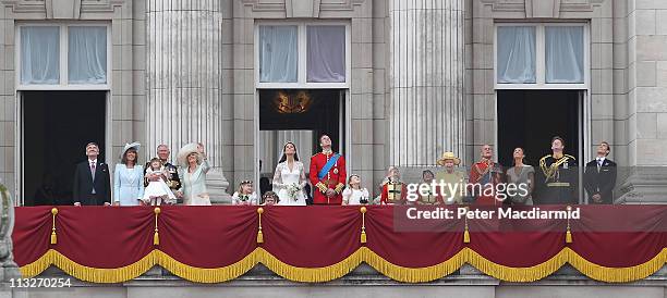 Michael Middleton, Carole Middleton, Prince Charles, The Prince of Wales with Camilla, Duchess of Cornwall and Eliza Lopes, Lady Louise Windsor,...