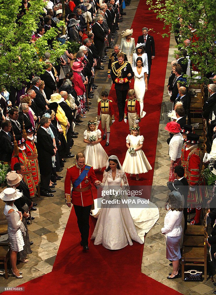 Royal Wedding - The Wedding Ceremony Takes Place Inside Westminster Abbey