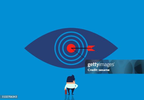 eye plan and future goals - sharp point stock illustrations