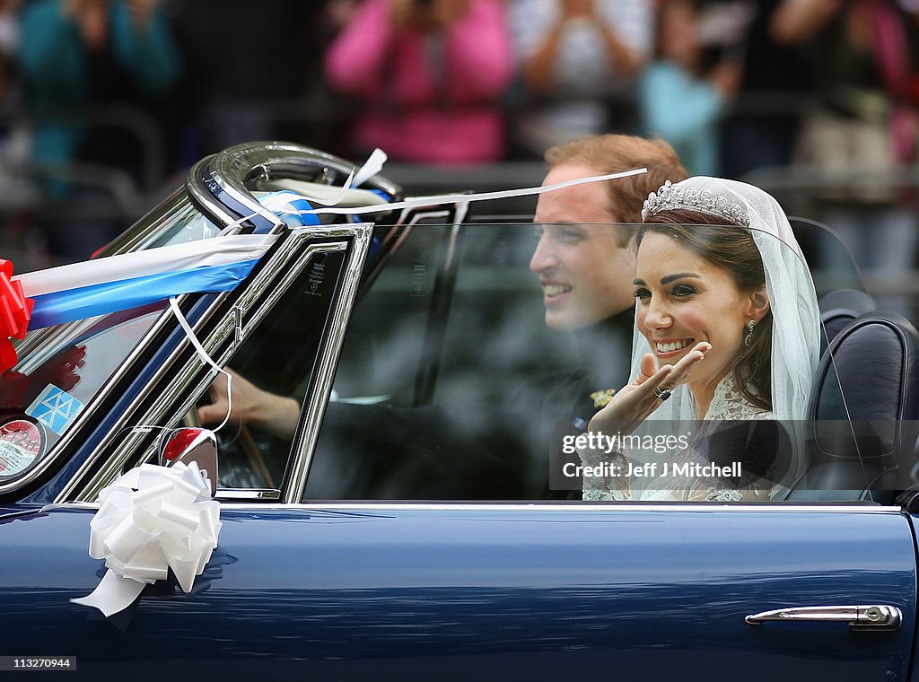 Newlywed Royals Leave Wedding Reception