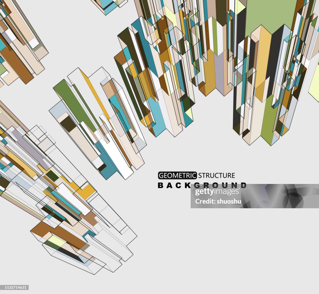Abstract Geometric Structured Pattern Colorful Geometric Structure Ornate Pattern Background High-Res Vector ...