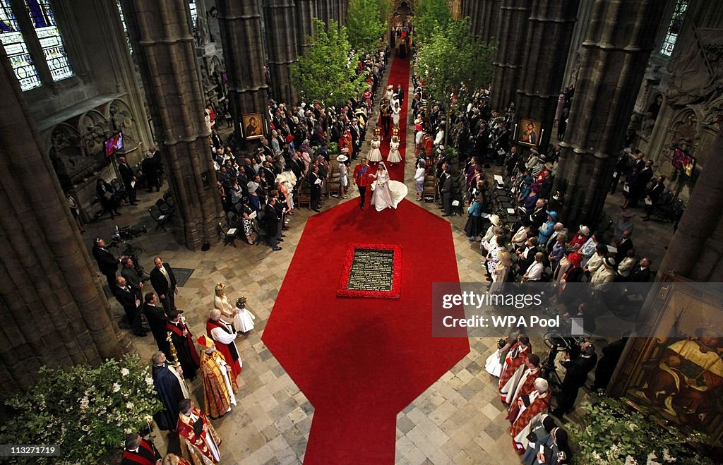 Royal Wedding - The Wedding Ceremony Takes Place Inside Westminster Abbey