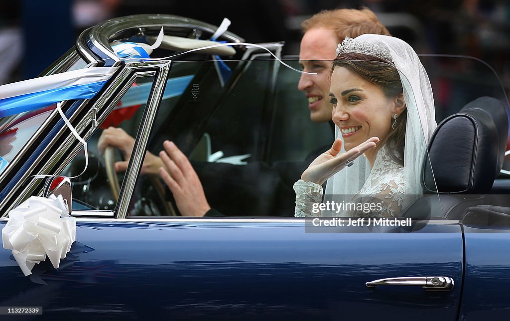 Newlywed Royals Leave Wedding Reception