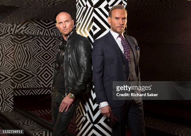 Musician Luke Goss with singer-songwriter and musician Matt Goss are photographed for the Guardian on January 23, 2019 in London, England.