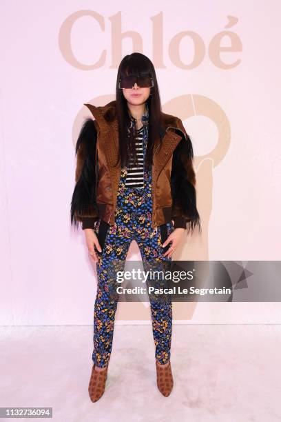 Leaf Greener attends the Chloe show as part of the Paris Fashion Week Womenswear Fall/Winter 2019/2020 on February 28, 2019 in Paris, France.