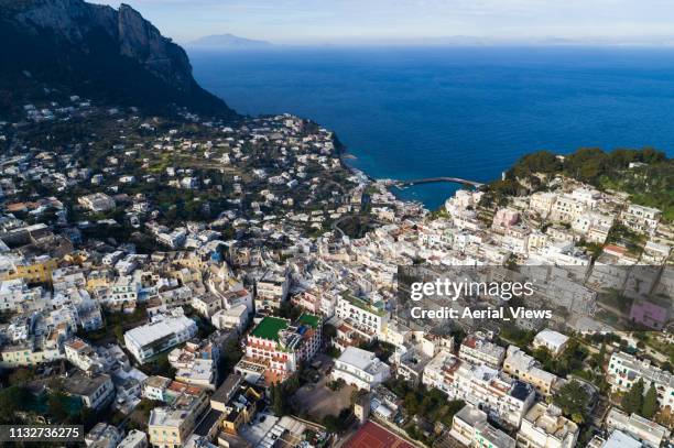 capri from above - isle of capri sunset stock pictures, royalty-free photos & images