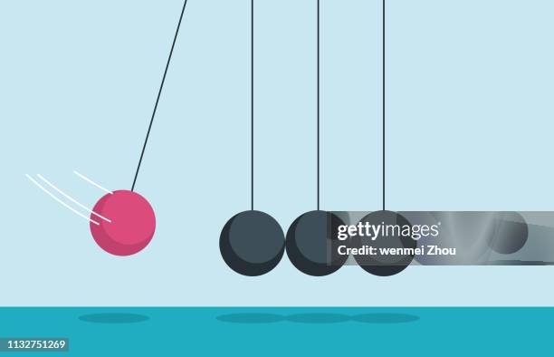 newton's cradle - pendulum stock illustrations