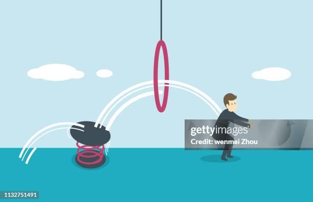 jumping - acrobat stock illustrations