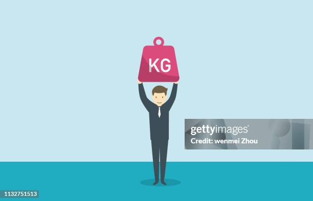 weightlifting - holding dumbell stock illustrations