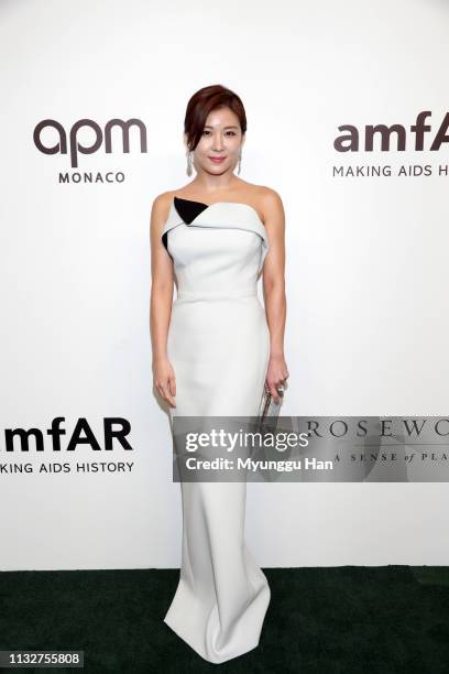 Ha Ji-Won attends the amfAR Gala Hong Kong 2019 at the Rosewood Hong Kong on March 25, 2019 in Hong Kong, Hong Kong.