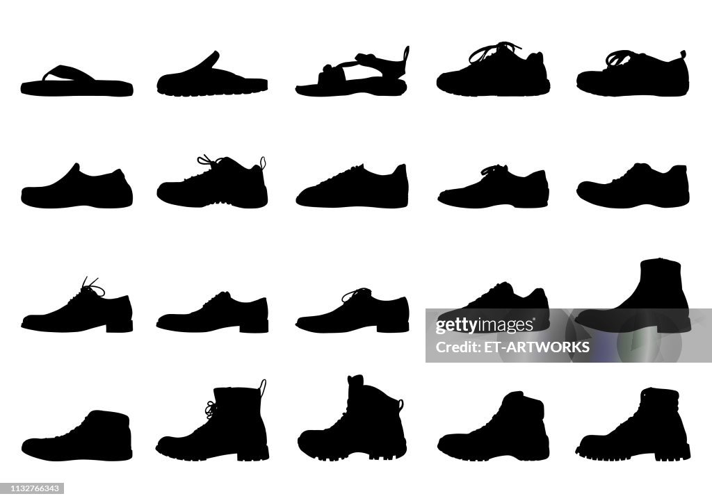 Men shoes silhouett