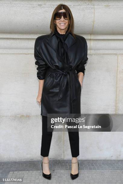 Carine Roitfeld attends the Paco Rabanne show as part of the Paris Fashion Week Womenswear Fall/Winter 2019/2020 on February 28, 2019 in Paris,...