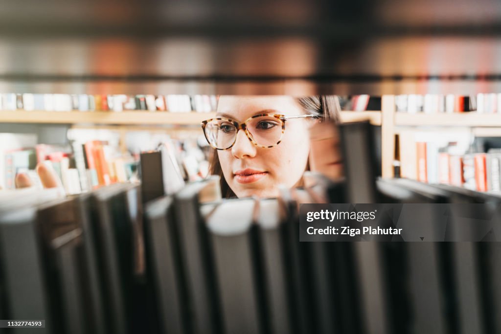 Caught looking at the books