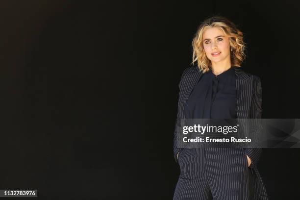 Actress Greta Scarano attends the photocall for "Il Nome Della Rosa " at Sala Arazzi on February 28, 2019 in Rome, Italy.
