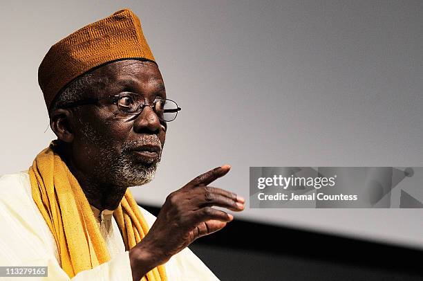 Director/writer Souleymane Cisse speaks onstage at the Tribeca Talks Directors Series: Souleymane Cisse With Martin Scorsese during the 2011 Tribeca...