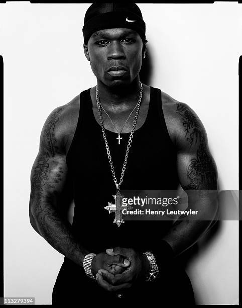 Rapper 50 Cent is photographed for Vibe Magazine in 2002 New York City.