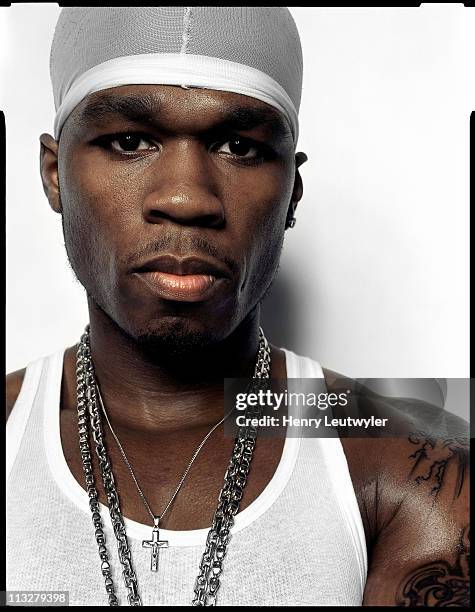 Rapper 50 Cent is photographed for Vibe Magazine in 2002 New York City.