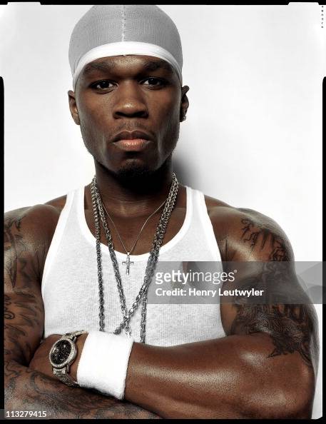 Rapper 50 Cent is photographed for Vibe Magazine in 2002 New York ...