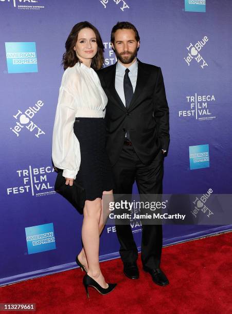 Actors Emily Mortimer and Alessandro Nivola attend the premiere of "Janie Jones" during the 10th annual Tribeca Film Festival at SVA Theater on April...