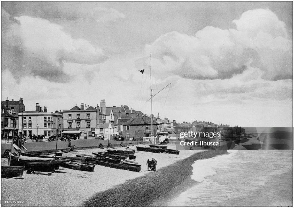 Antique black and white photograph of England and Wales: Deal