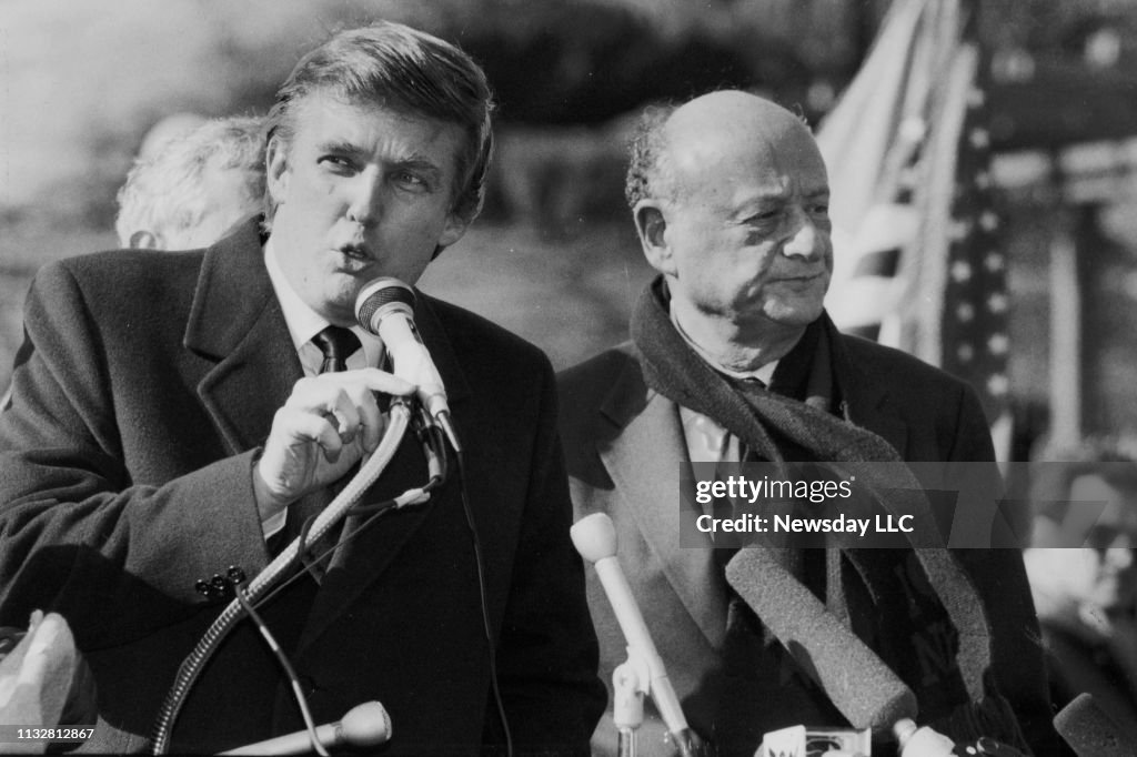 Donald Trump and Ed Koch at opening of Wollman Rink in Central Park