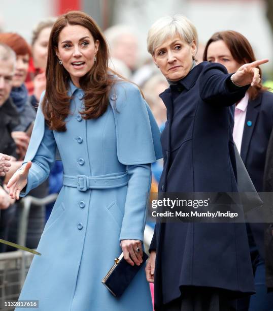 Catherine, Duchess of Cambridge visits CineMagic at the Braid Arts Centre on February 28, 2019 in Ballymena, Northern Ireland. Prince William last...