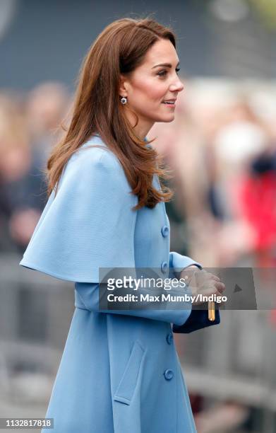 Catherine, Duchess of Cambridge visits CineMagic at the Braid Arts Centre on February 28, 2019 in Ballymena, Northern Ireland. Prince William last...