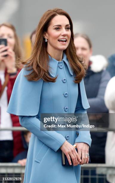 Catherine, Duchess of Cambridge visits CineMagic at the Braid Arts Centre on February 28, 2019 in Ballymena, Northern Ireland. Prince William last...