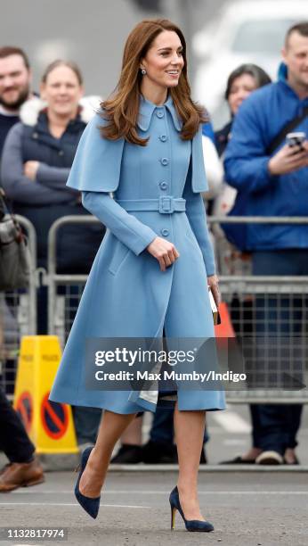 Catherine, Duchess of Cambridge visits CineMagic at the Braid Arts Centre on February 28, 2019 in Ballymena, Northern Ireland. Prince William last...