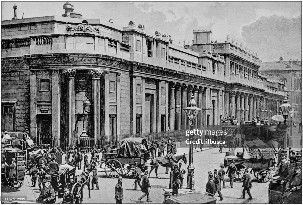 Fotografía antigua en blanco y negro de Inglaterra y Gales: Banco de Inglaterra, Londres