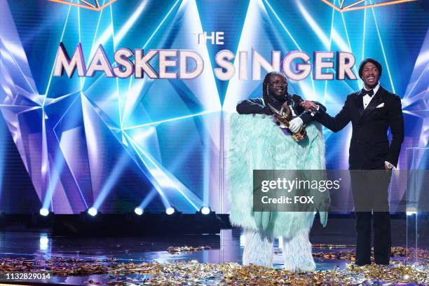 Pain and host Nick Cannon in the special two-hour Road to the Finals / Season Finale: The Final Mask is Lifted season finale episode of THE MASKED...
