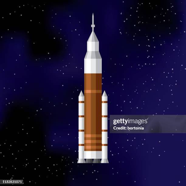 space rocket icon - space transportation system stock illustrations