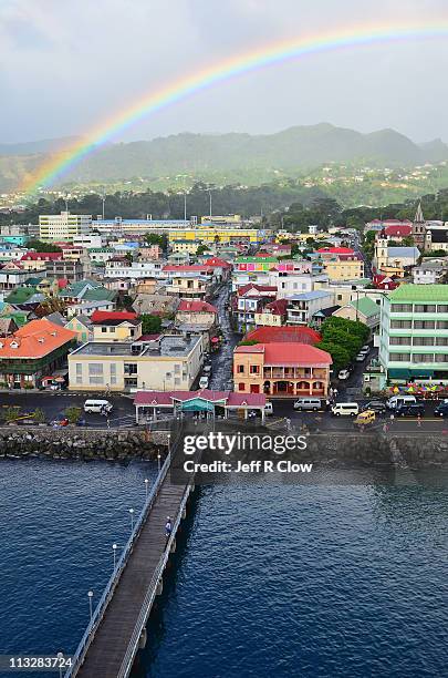 road to the rainbow - dominica stock pictures, royalty-free photos & images