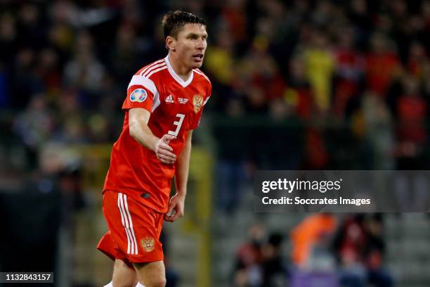 Kirill Nababkin of Russia during the EURO Qualifier match between Belgium v Russia at the Koning Boudewijn Stadium on March 21, 2019 in Brussel...