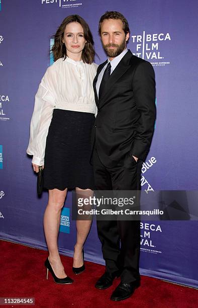 Actors Emily Mortimer and Alessandro Nivola attend the premiere of "Janie Jones" during the 10th Tribeca Film Festival at SVA Theater on April 29,...